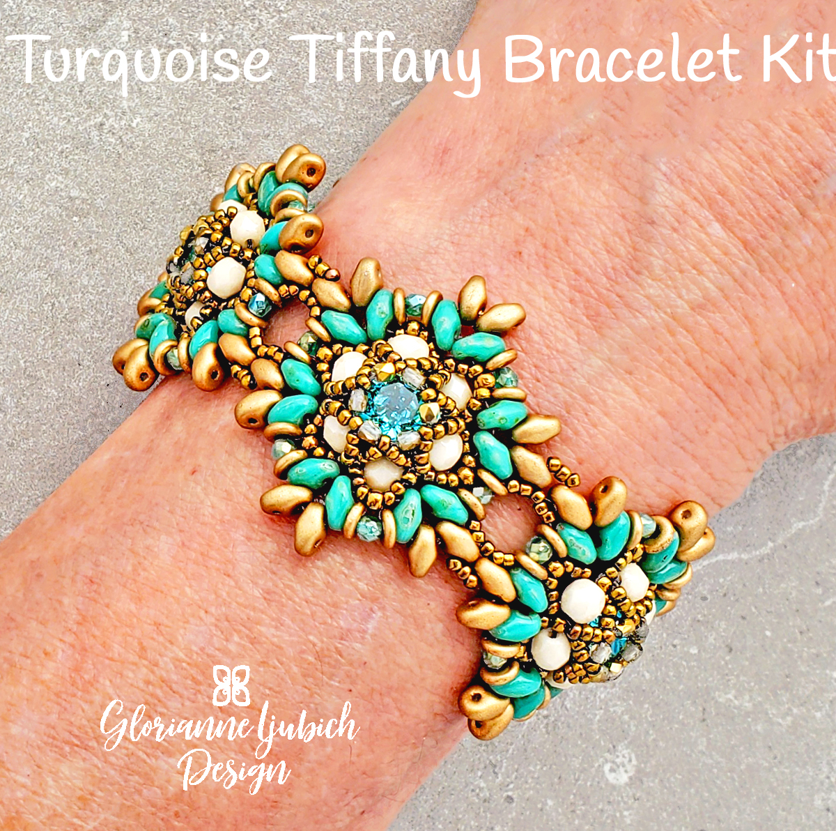 Turquoise Tiffany SuperDuo Bracelet Kit
