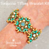 Turquoise Tiffany Bracelet Kit on arm600x Turquoise SuperDuo Beaded Bracelet Kit