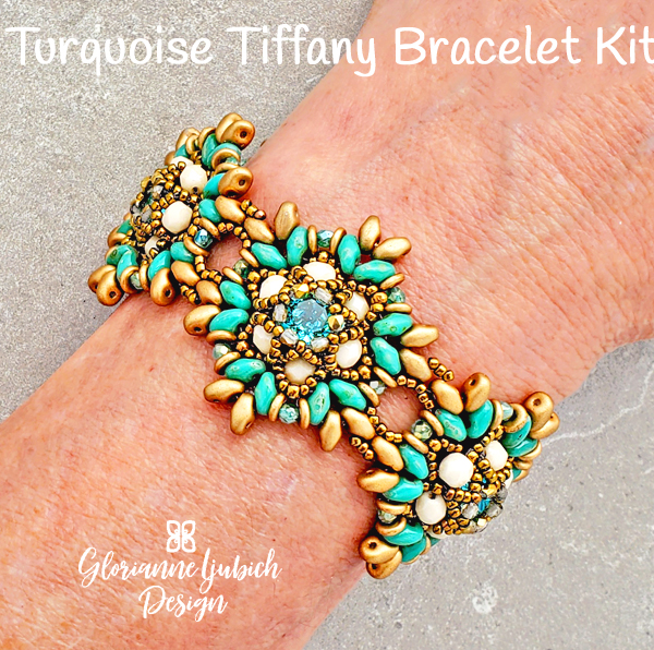 Turquoise SuperDuo Beaded Bracelet Kit