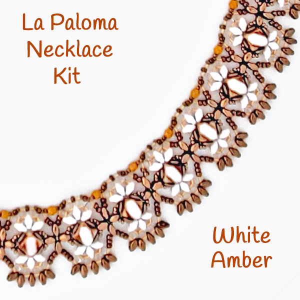 White Amber La Paloma Silky Bead Necklace