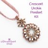 White Taupe Crescent Urchin Pendant Kit