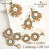 White Amber Beadwork Jewelry Kit Set