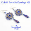 Cobalt Aurellia Earrings Kit on white600 Cobalt Dangle Beaded Earrings Kit