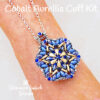 Cobalt Drop Duo Beaded Pendant Kit