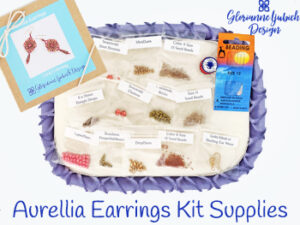 Aurellia Earrings Beadwork Kit Supplies