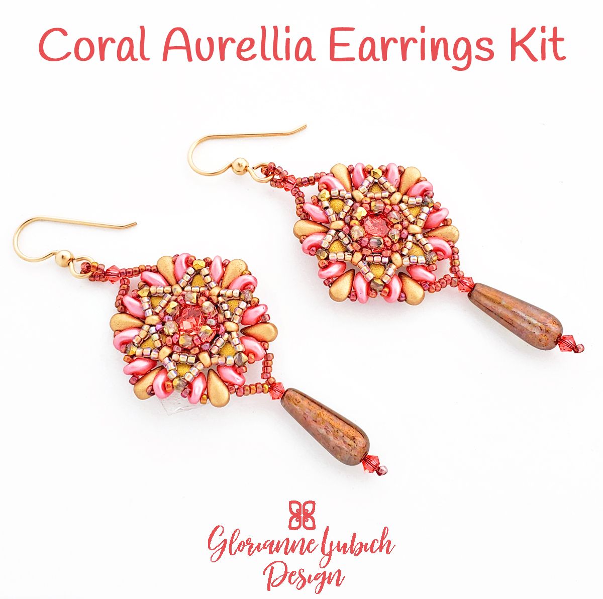 Coral DropDuo Aurellia Earrings Kit