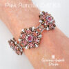 Pink Aurellia Cuff Kit on wrist600 Pink Bracelet Beadweaving Kit