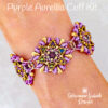 Purple Aurellia Cuff Kit on wrist600 Purple Beadwork Bracelet Kit