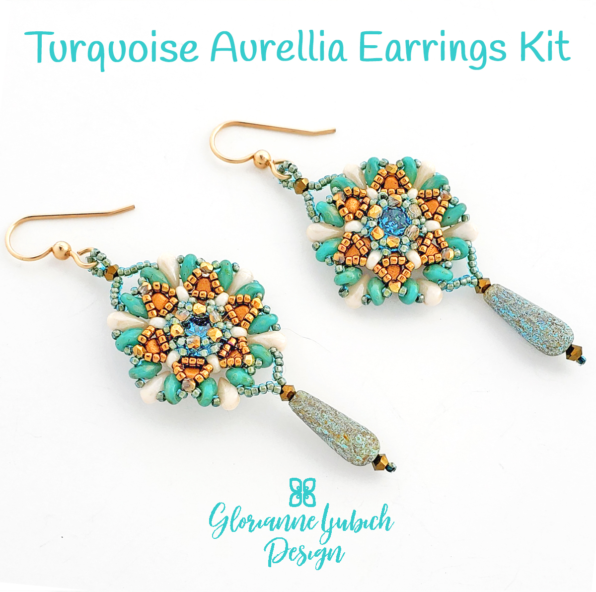 Turquoise Aurellia Beaded Earrings Project