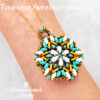 Turquoise Rivoli Beaded Pendant Kit