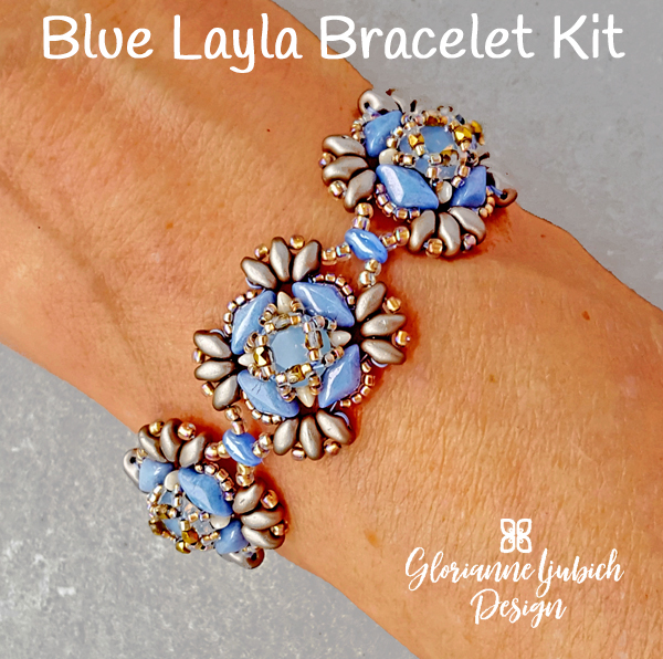 Blue GemDuo Bracelet Beading Kit