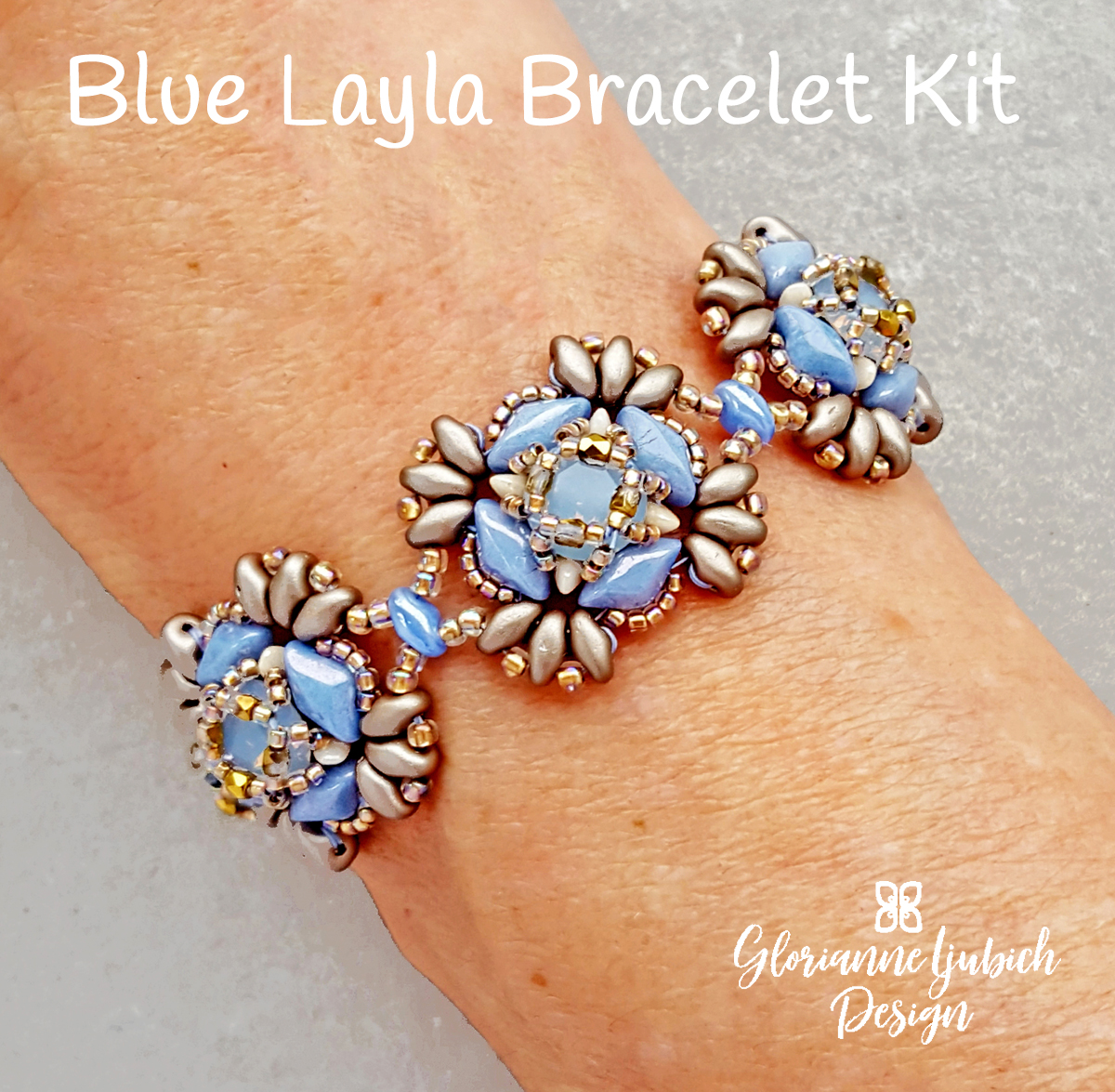 Blue Layla Beaded Bracelet Kit
