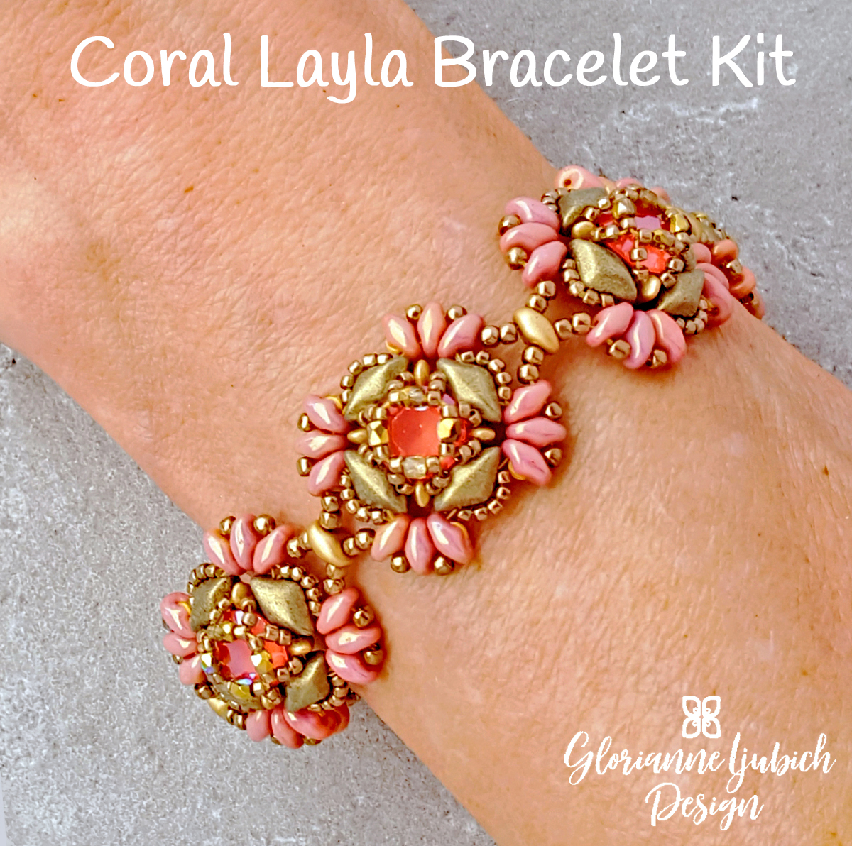 Coral Layla Shaped Bead Bracelet Kit