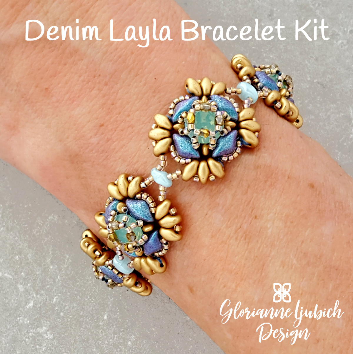 Denim Layla Gem Duo Beaded Bracelet Kit