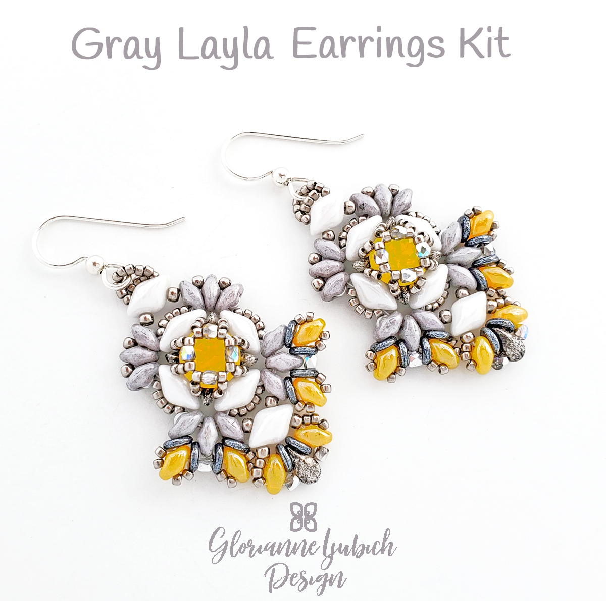 Gray Layla Earrings Beading Kit
