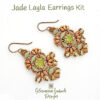 Jade Layla Earrings Kit 600 Jade Layla Earrings Beadwork Kit