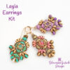 Layla Earrings Kit on white600 GemDuo Earrings Beading Kit
