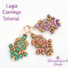 Layla Earrings Tutorial on white600 GemDuo Bead Earrings Instructions
