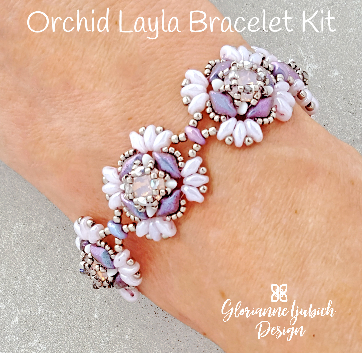 Orchid Layla Bracelet Beadweaving Kit