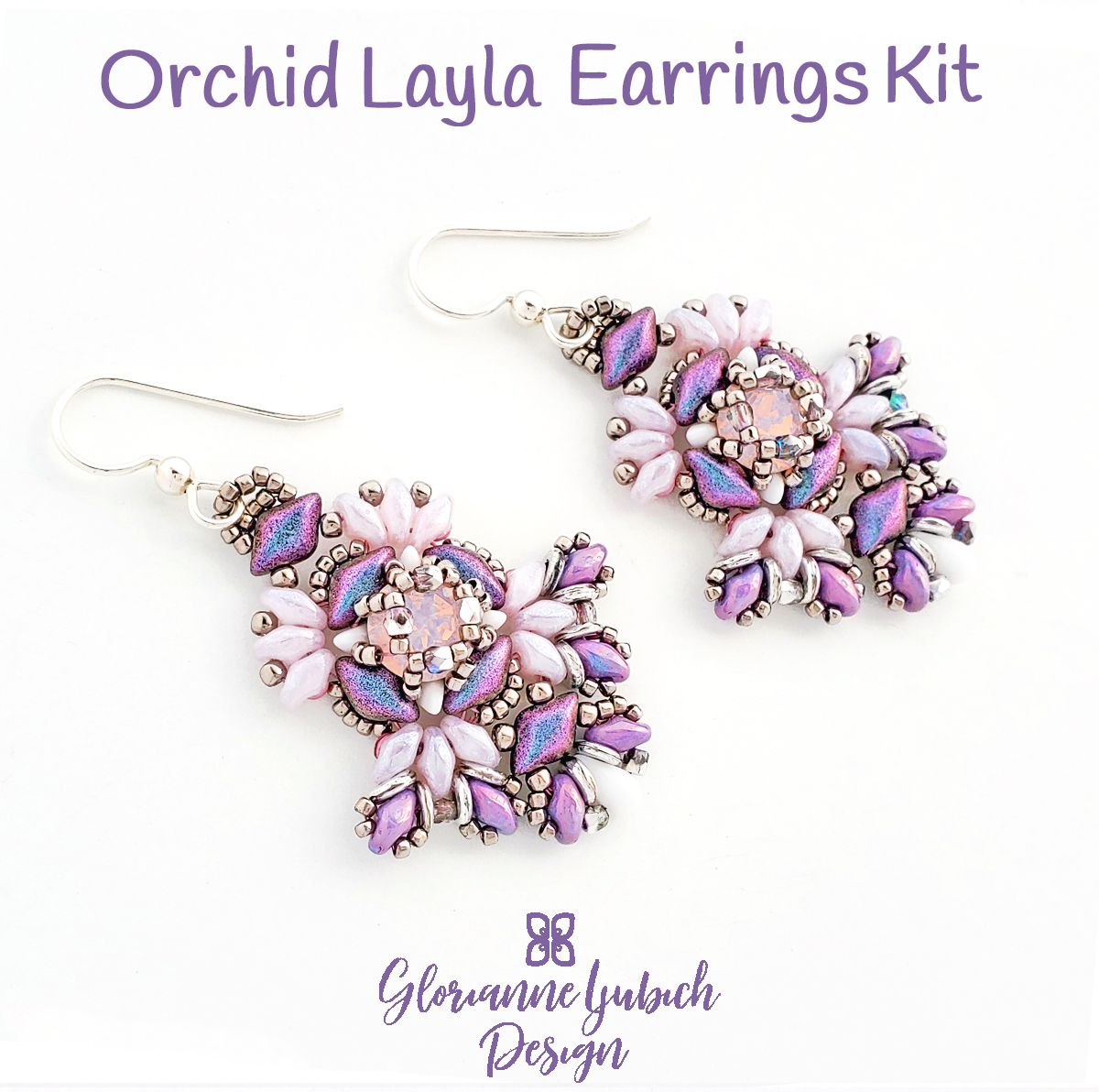 Orchid Layla Earrings Beading Kit