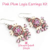 Pink Plum Layla Earrings Kit 600 Pink Gem Duo Earrings Beading Kit