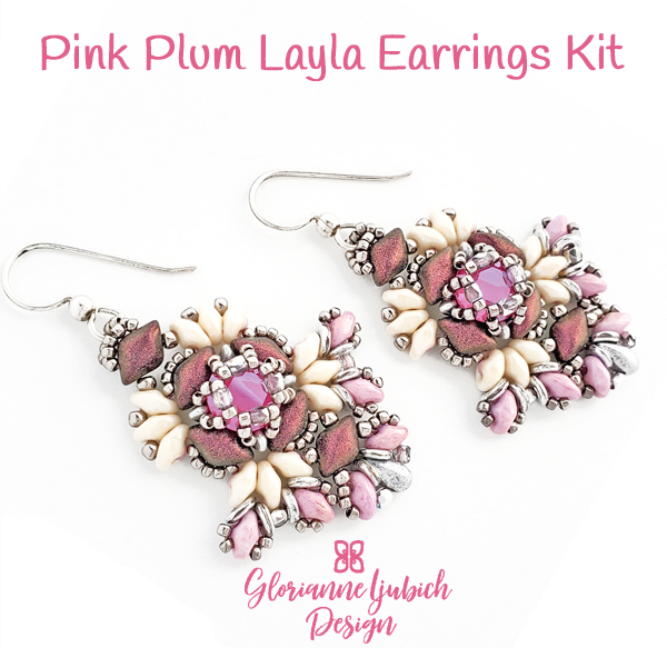 Pink Gem Duo Earrings Beading Kit