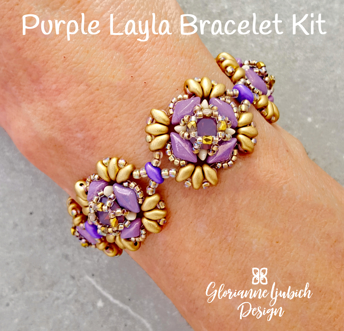 Purple Beadweaving Bracelet Kit