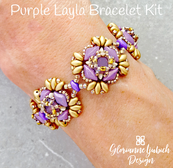 Purple Duo Bead Cuff Kit