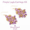 Purple Layla Earrings Kit 600 Purple Earrings Beading Project