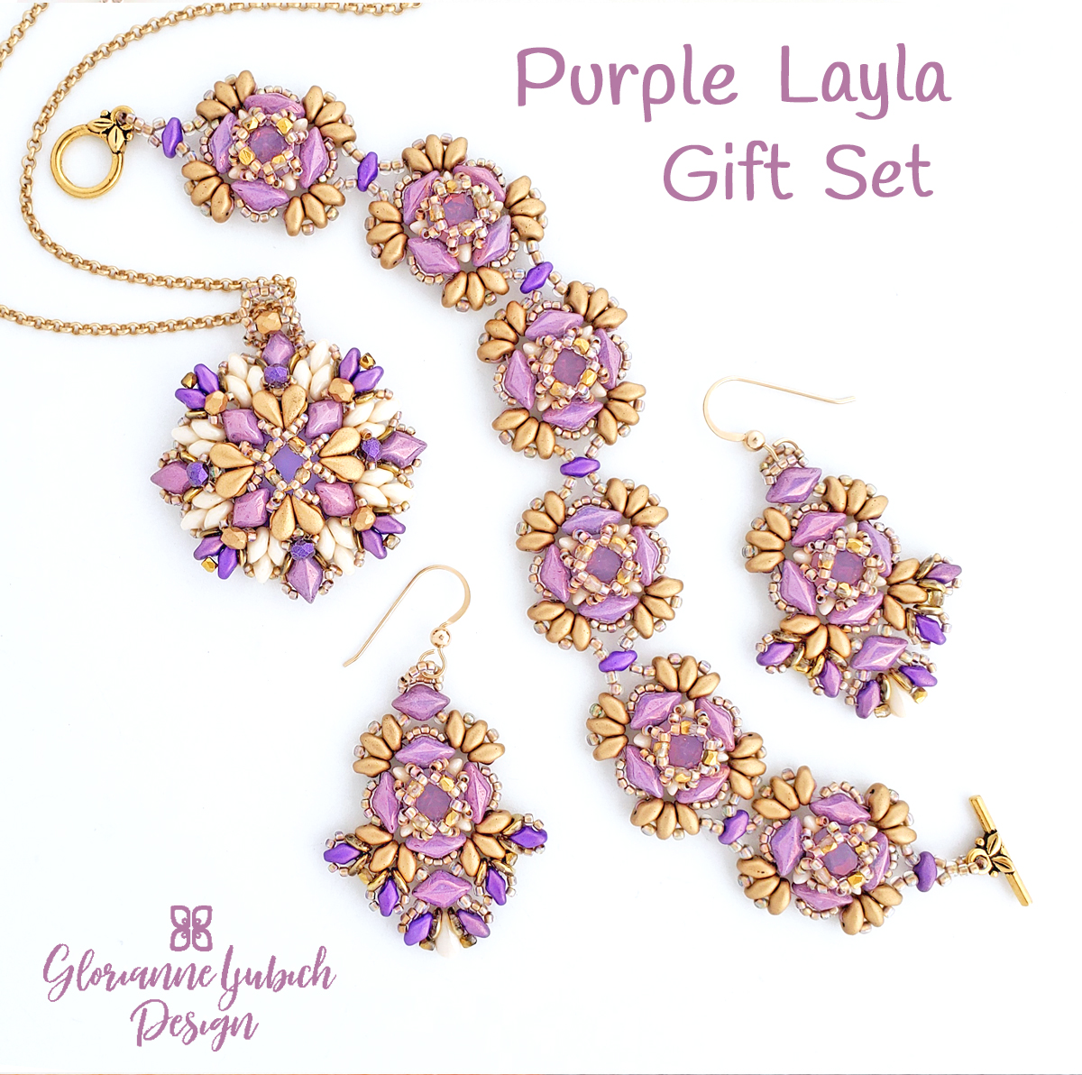 Purple Layla Bead Weaving Gift Set