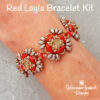 Red Multi-hole bead bracelet kit