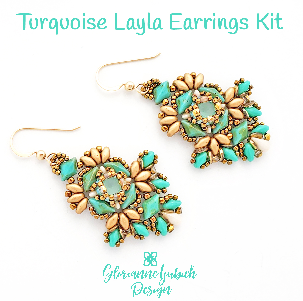 Turquoise Layla Earrings Beading Kit