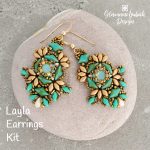 Turquoise Layla Earrings Kit on rock