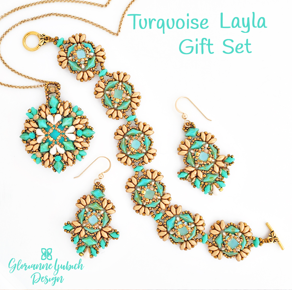 Turquoise Layla Jewelry Ensemble Beadwork Kits