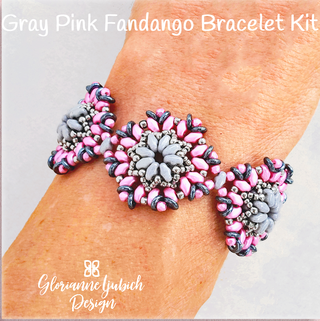 GrayPink Fandango Bracelet Bead Kit