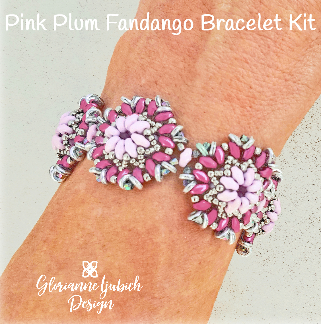 Pink Plum Fandango Bracelet Bead Weaving Kit