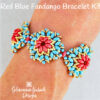 Red Blue Bracelet Beadweaving Kit