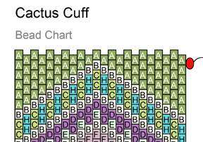Cactus Cuff Bead Chart