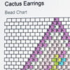 Cactus Design Earrings Beading Chart