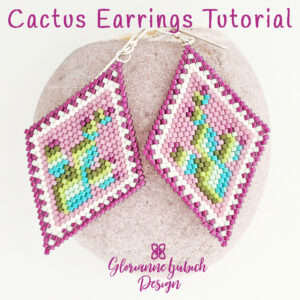 Cactus Earrings Brick Stitch Tutorial