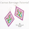 Cactus Brick Stitch Earrings Instructions