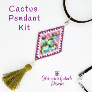 Cactus Brick Stitch Pendant Kit