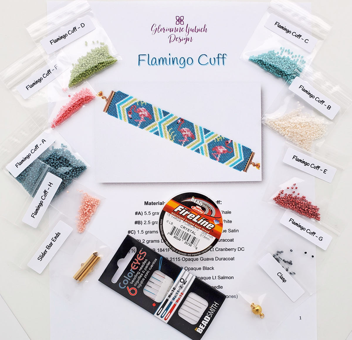 Flamingo Cuff Kit Supplies