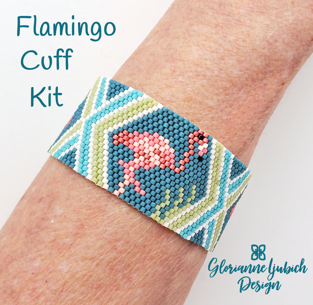 Flamingo Peyote Stitch Cuff Kit
