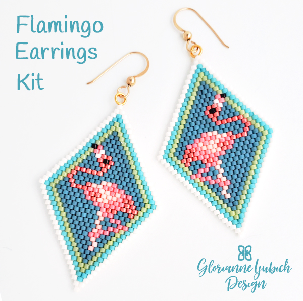Flamingo Beaded Earrings Kit