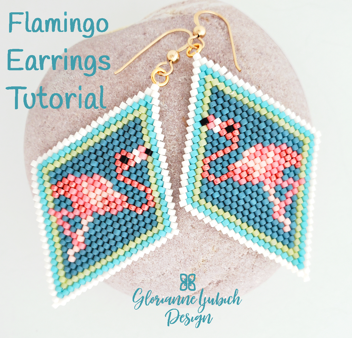 Flamingo Earrings Brick Stitch Tutorial