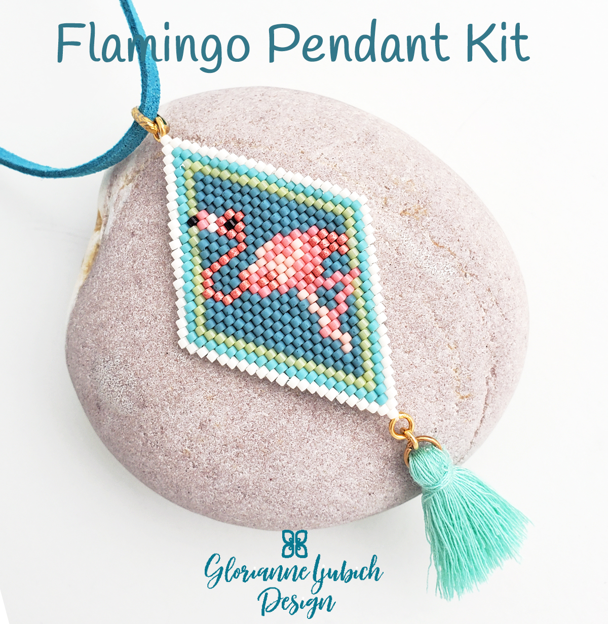 Flamingo Beaded Pendant Kit