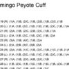 Flamingo Peyote Cuff Word Chart