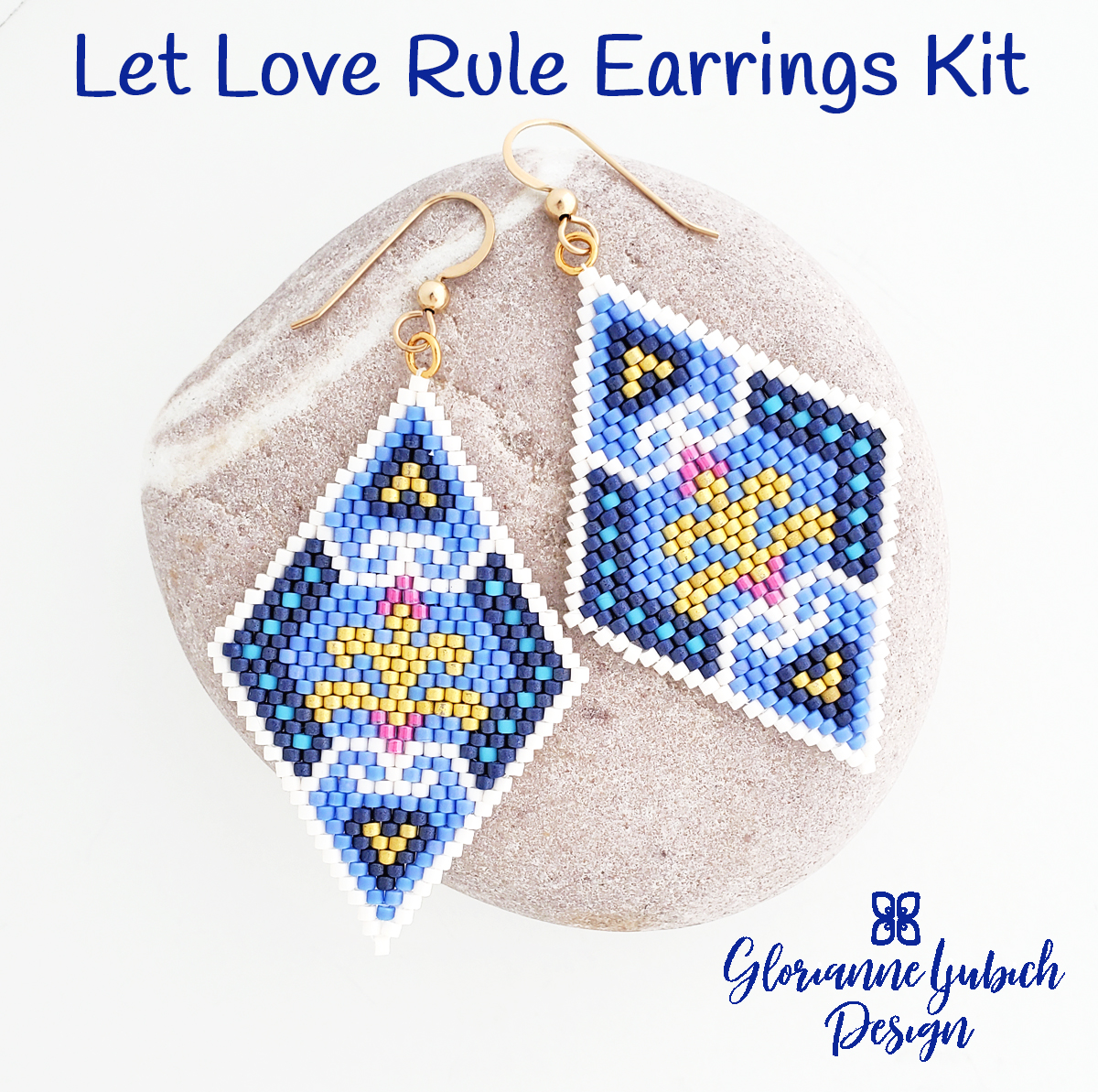Let Love Rule Brick Stitch Earrings Kit