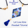 Beaded Love Pendant with cord